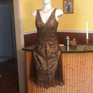 BCBG Golden Lace Cocktail Dress